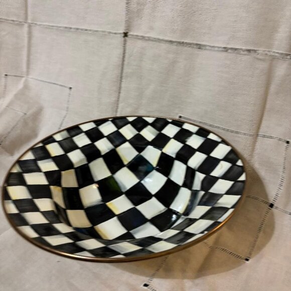 McKenzie Childs Courtly Check 40 oz. Serving Bowl - Picture 1 of 3